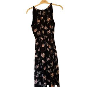 Morgan & Taylor Black and pink floral Midi dress